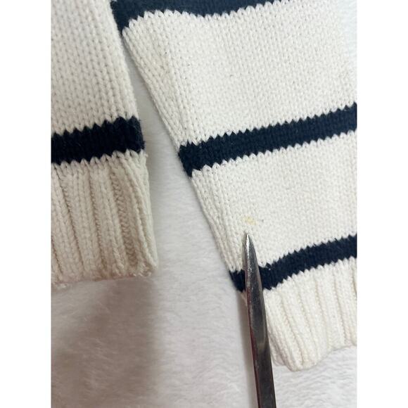 Brooks Brothers Red Fleece Black White Cable Knit Cotton Sweater sz M Preppy - Picture 7 of 7